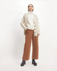 The Felted Merino Cocoon Cardigan | Heathered Oat