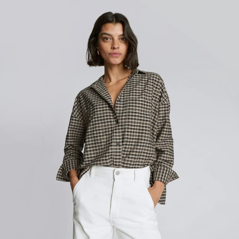 The Boxy Oxford | Falcon Mini Plaid