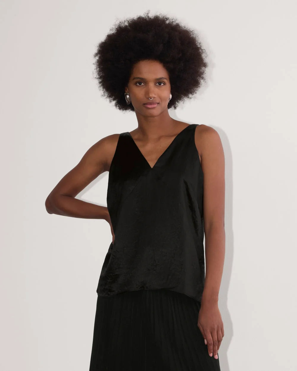 The Satin Tank | Black