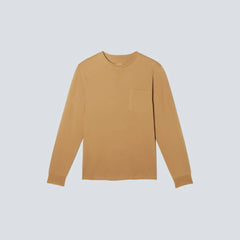 The Organic Cotton Long-Sleeve Pocket Tee | Dark Brown