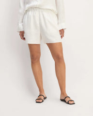 The Linen Easy Short | White