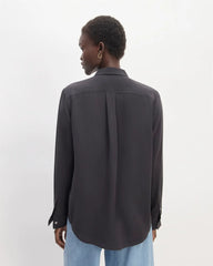 The Utility Shirt in Washable Silk | Black