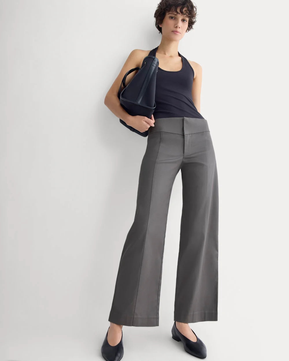 Tailored Drape Seam Pant | Charcoal Grey