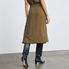The City Stripe Midi Skirt | Beech