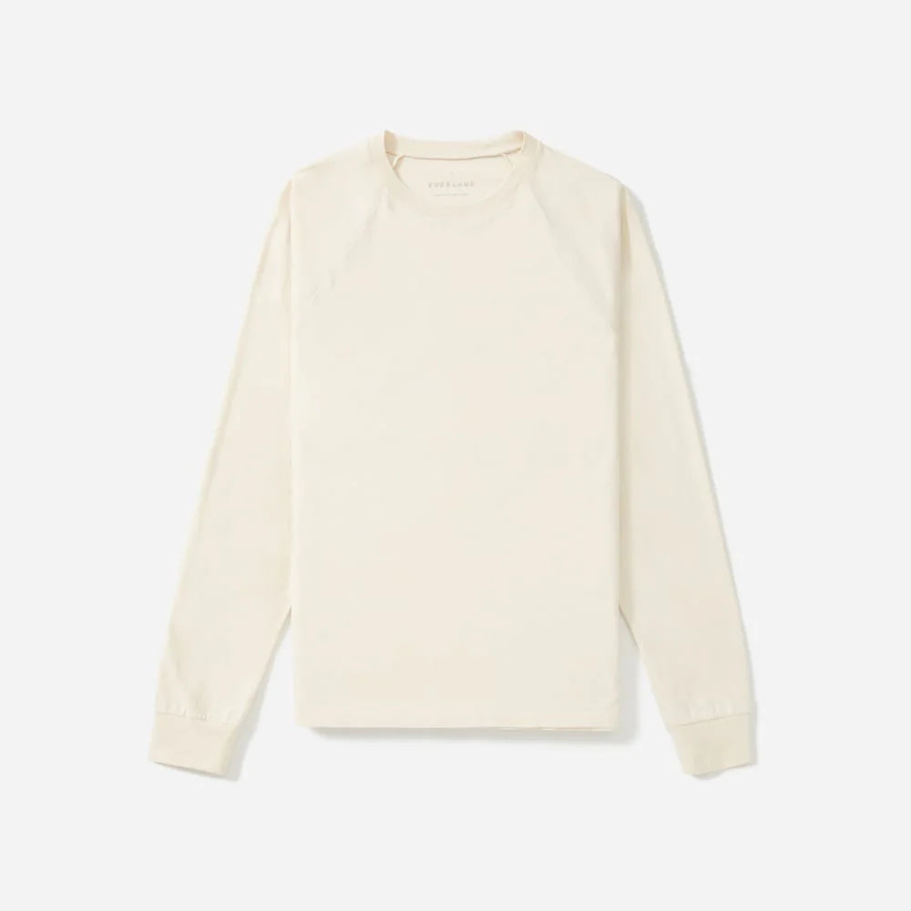 The Premium-Weight Long-Sleeve Crew | Uniform | Heather Oatmeal