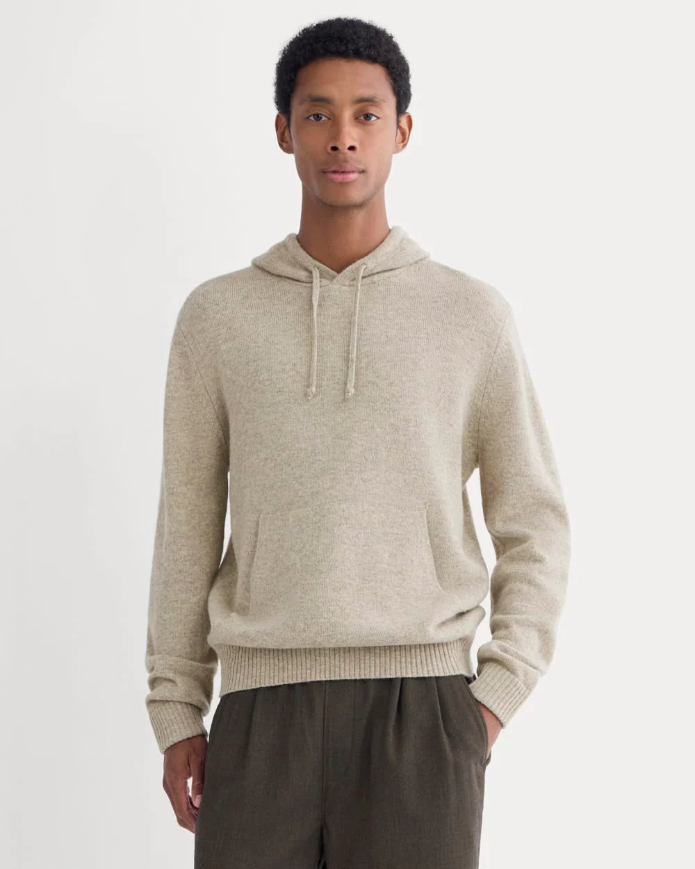 The Felted Merino Hoodie | Heather Gravel
