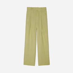 The Linen Way-High® Drape Pant  | Leek