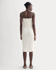 The Smocked Column Dress | Bone