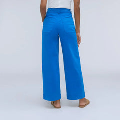 The Organic Wide-Leg Pant | Lapis Blue