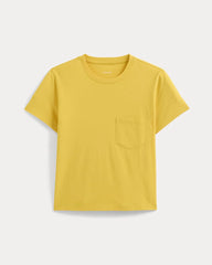 The Box-Cut Tee in Essential Cotton | Passion Fruit | Pocket
