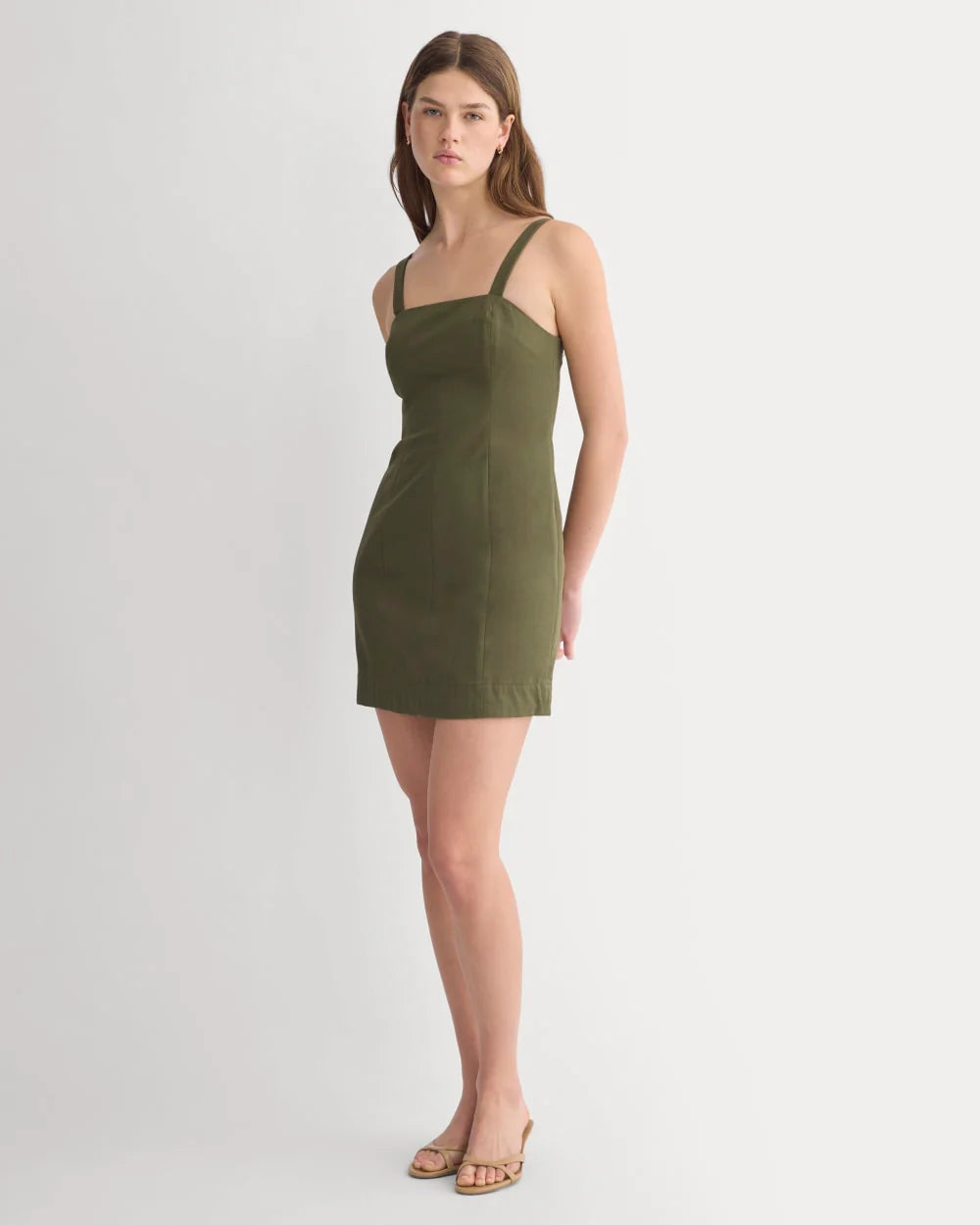 Seamed Mini Dress | Olive Night
