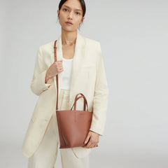 The Luxe Italian Leather Crossbody | Cognac