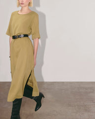 The Relaxed T-Shirt Dress in Buttersoft | Fennel Seed