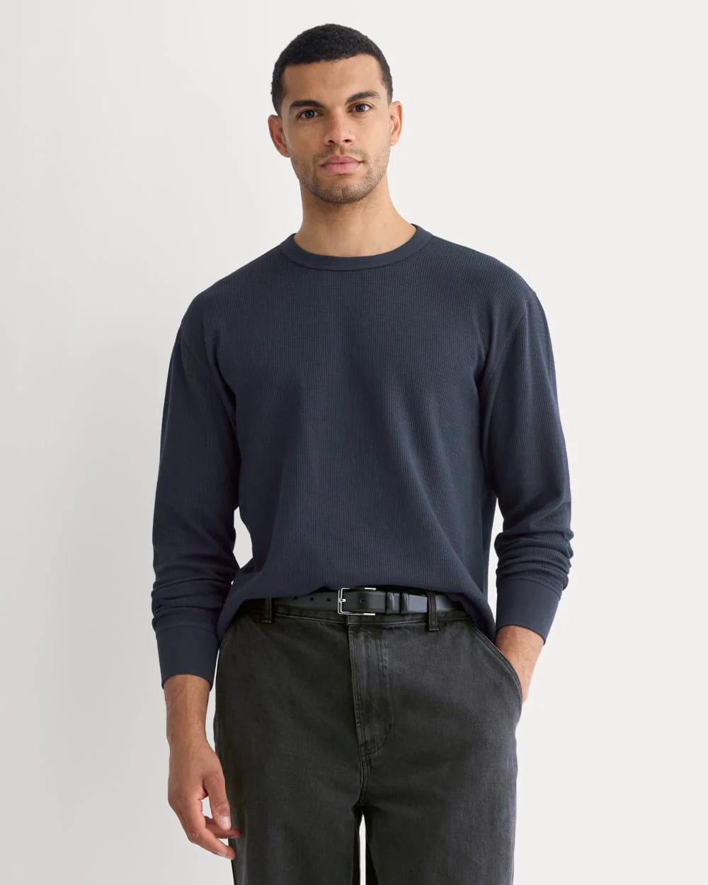 Thermal Crew in Cozy Waffle | Navy
