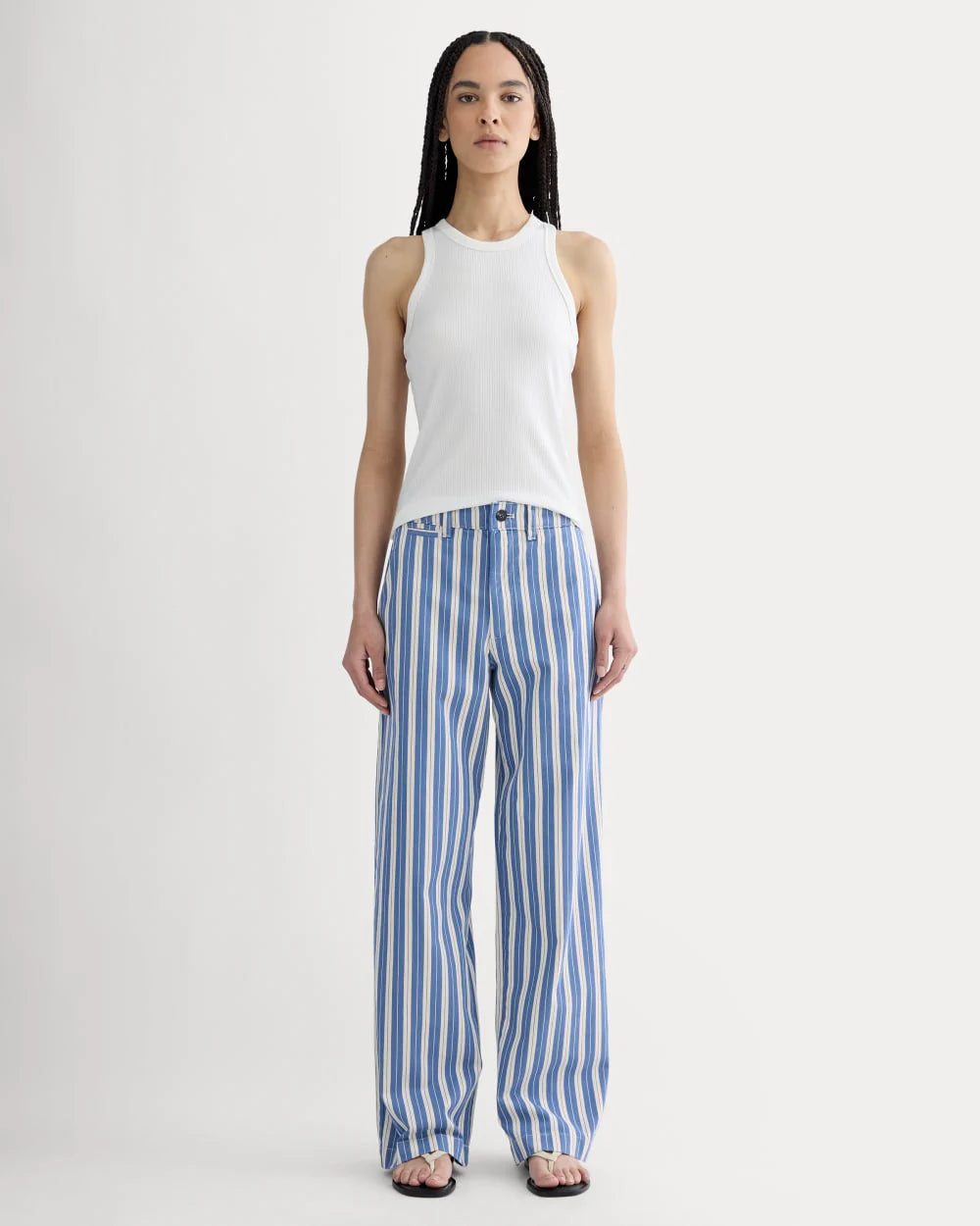 The Wide-Leg Chino | Dutch Blue / Natural