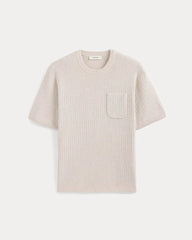 Textured Knit Tee | Heathered Oat