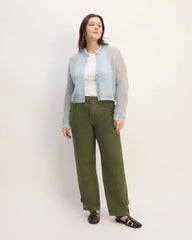 The Everlane x Marques' Almeida Alpaca Mesh Cardigan | Mist