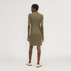 The Ribbed Short-Sleeve Polo Dress | Kalamata