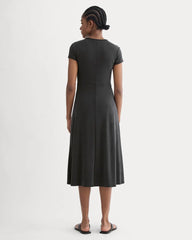 Midi Tee Dress in Butterknit | Black