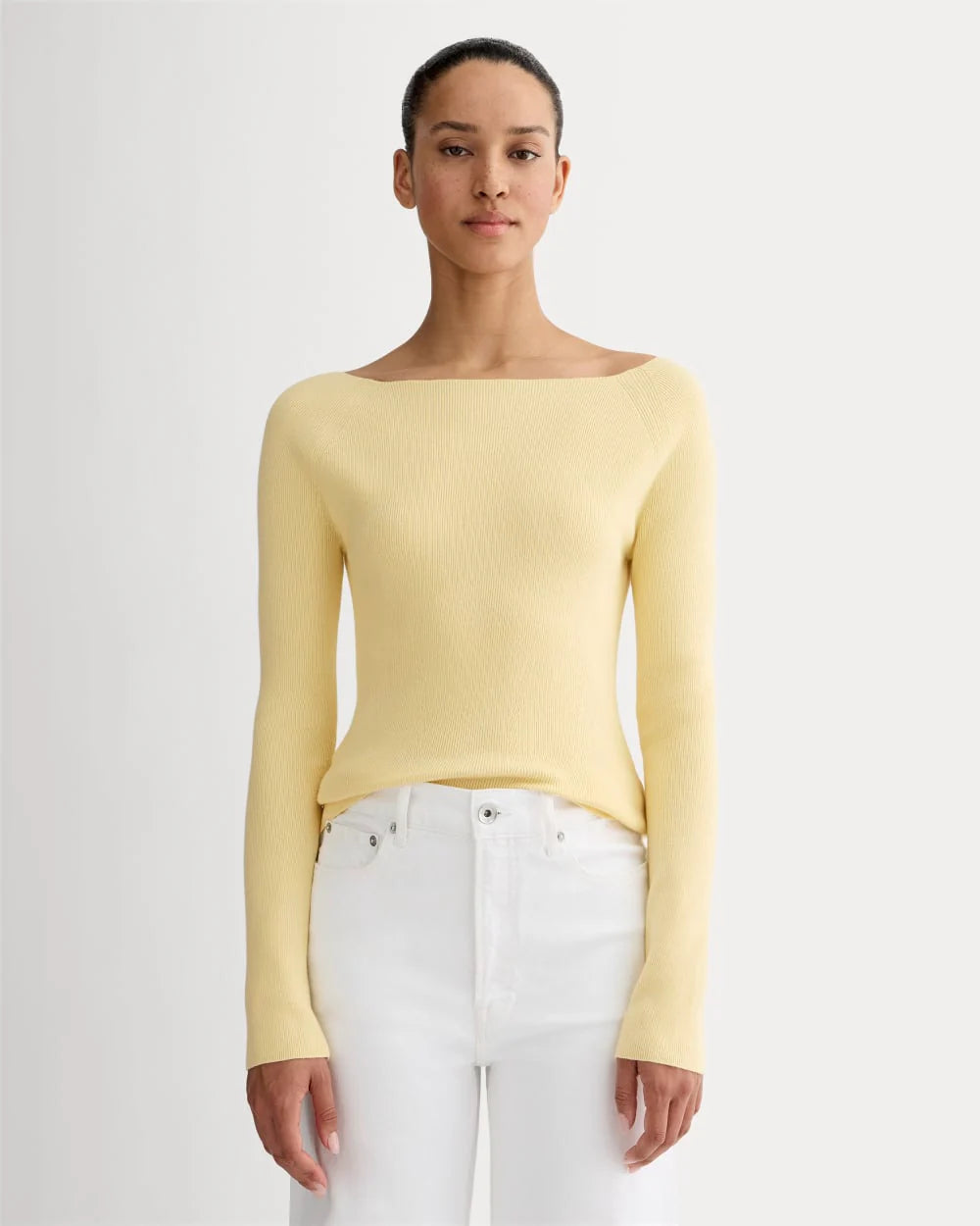 The Knit Boatneck Top | Banana Crepe