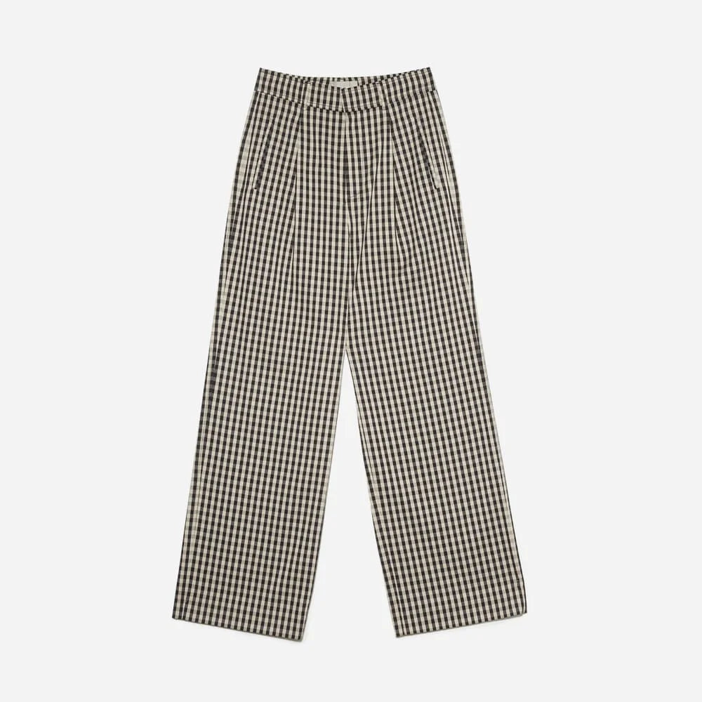 The Draper Pleated Pant in Buttersmooth | Khaki / Black | 32" Inseam