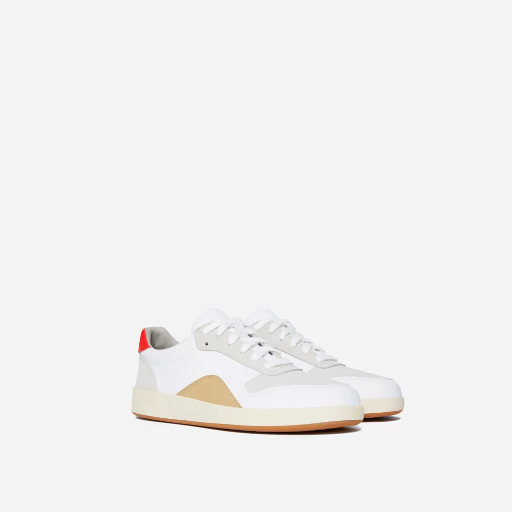 The ReLeather® Court Sneaker | Off White / Black