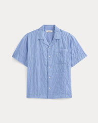 Textured Voile Resort Shirt | Open Air Plaid