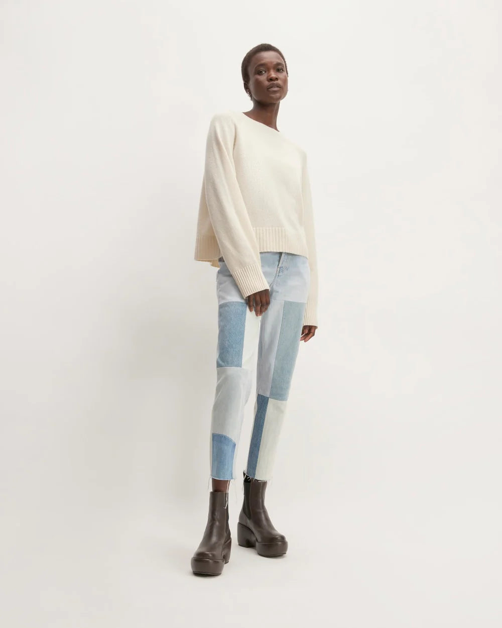 The ’90s Cheeky® Mended Jean | Patched Indigo | 26.5" Inseam