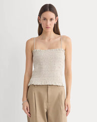 Gauze Smocked Cami | Birch