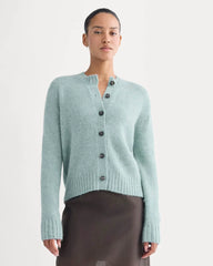 The Crew Cardigan in Alpaca | Heather Gray Mist