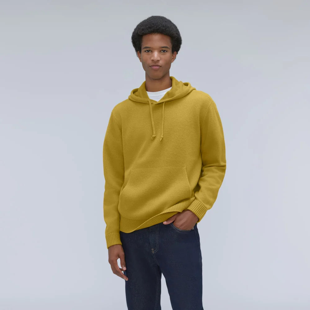 The Felted Merino Hoodie | Golden Palm