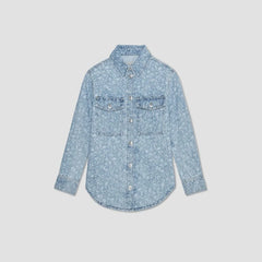 The Denim Overshirt | Light Painterly Strokes