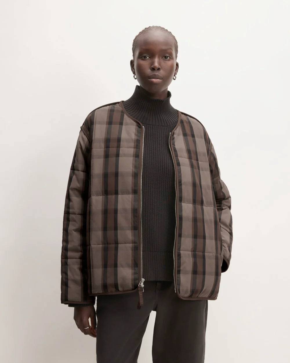 The Quilted Cotton Liner | Abalone / Black / Earth Brown