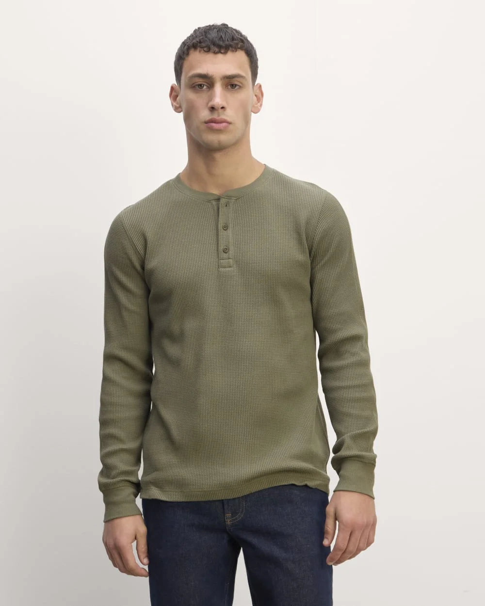 The Waffle Long-Sleeve Henley | Kalamata
