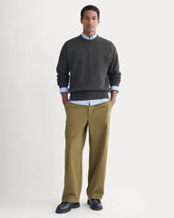 Luxe Merino Double-Knit Sweater | Heather Charcoal